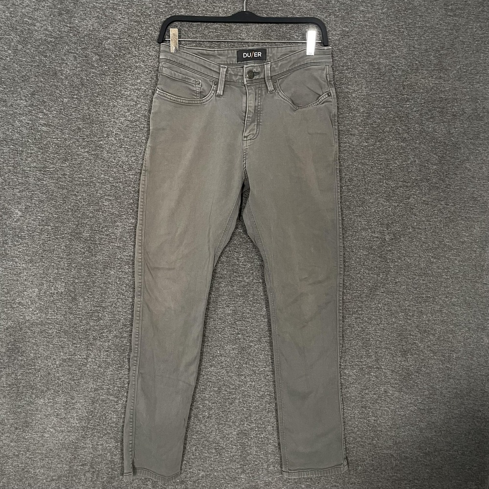 DU/ER N2X‎ Relaxed Taper Jeans Mens 30x32 Gray Medium Wash Stretch Denim Pants